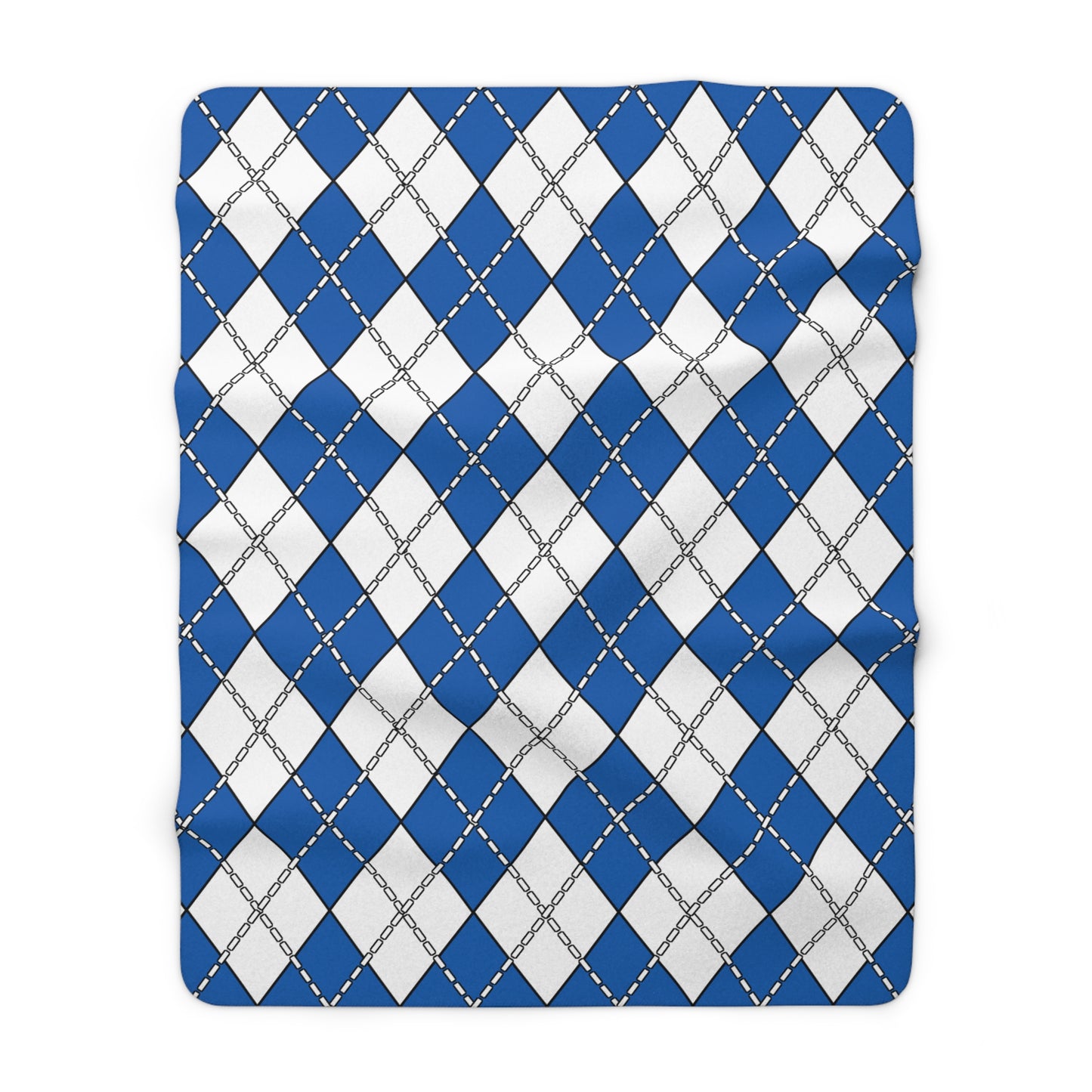Greece Retro Argyle Blanket Throw