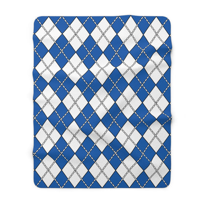 Greece Retro Argyle Blanket Throw