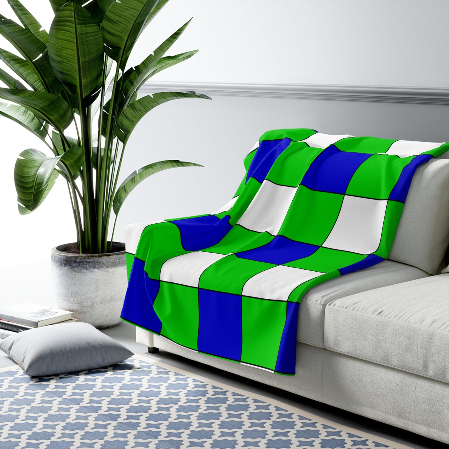 Sierra Leone Retro Check Blanket Throw