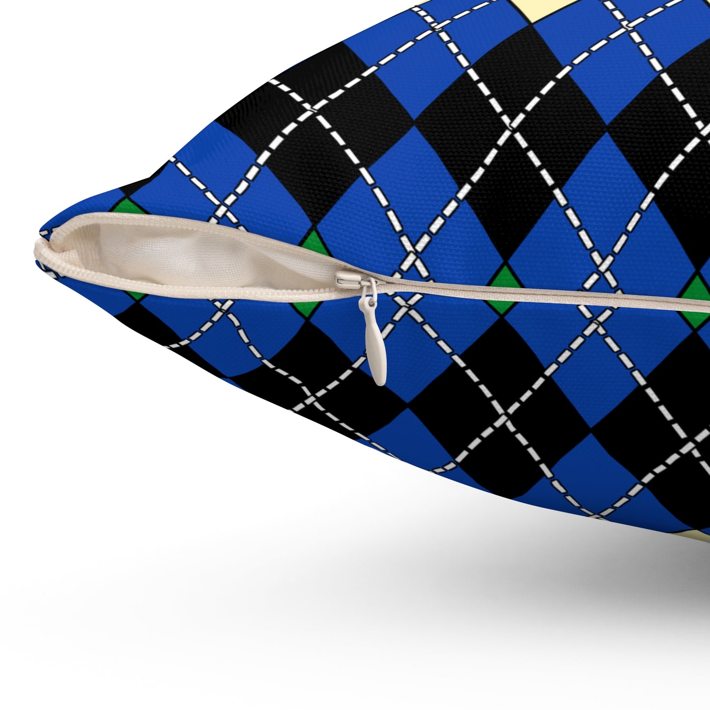 South Sudan Retro Argyle Cushion Pillow