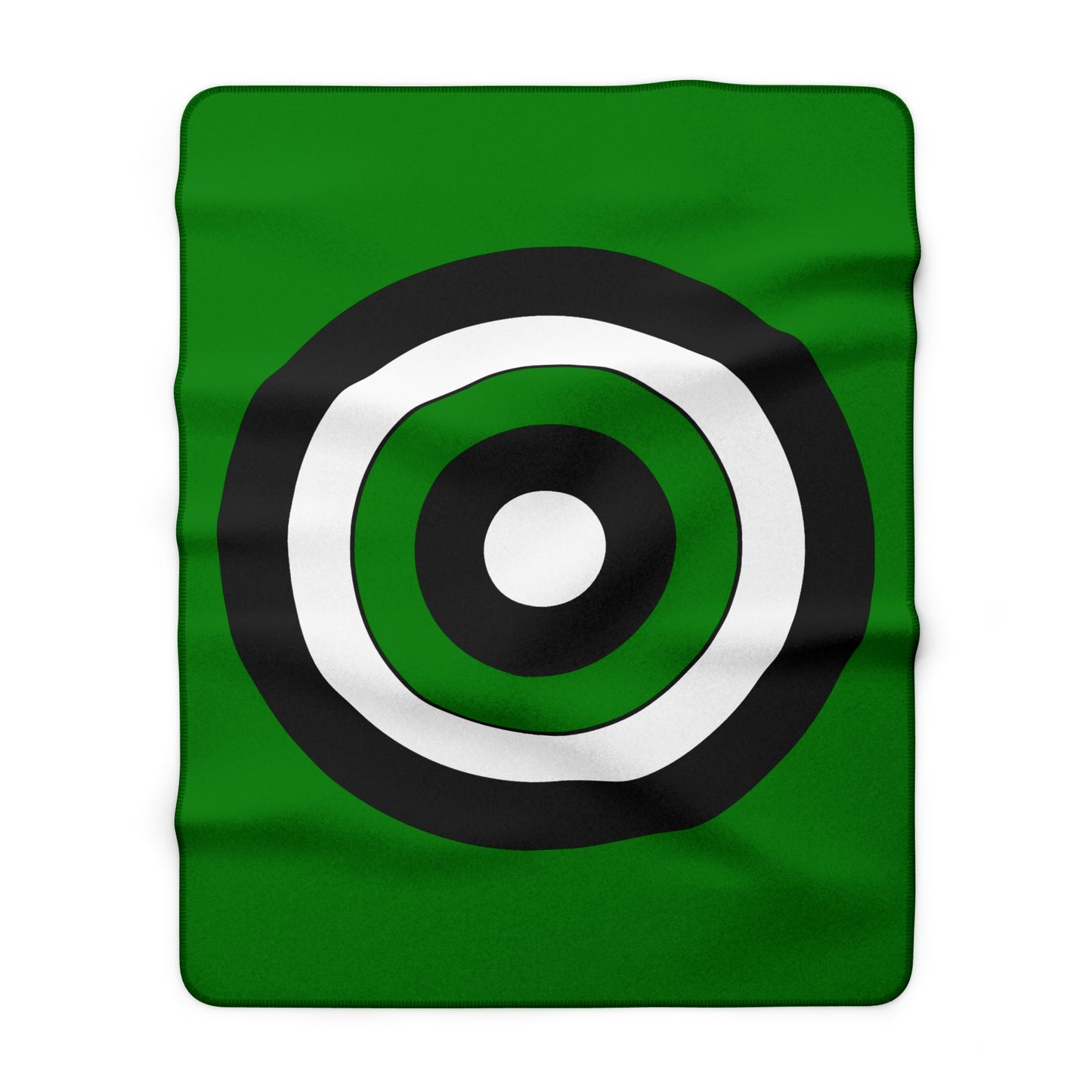 Green, Black, White Retro Target Blanket Throw