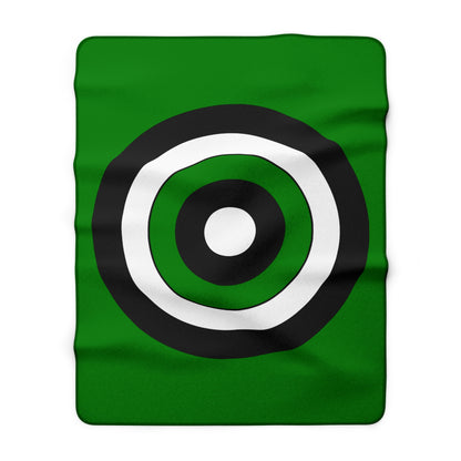 Green, Black, White Retro Target Blanket Throw