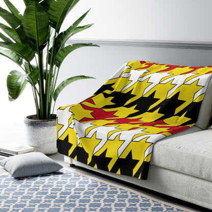 Brunei Darussalam Retro Houndstooth Blanket Throw