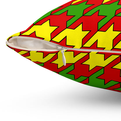 Burkina Faso Retro Houndstooth Cushion Pillow