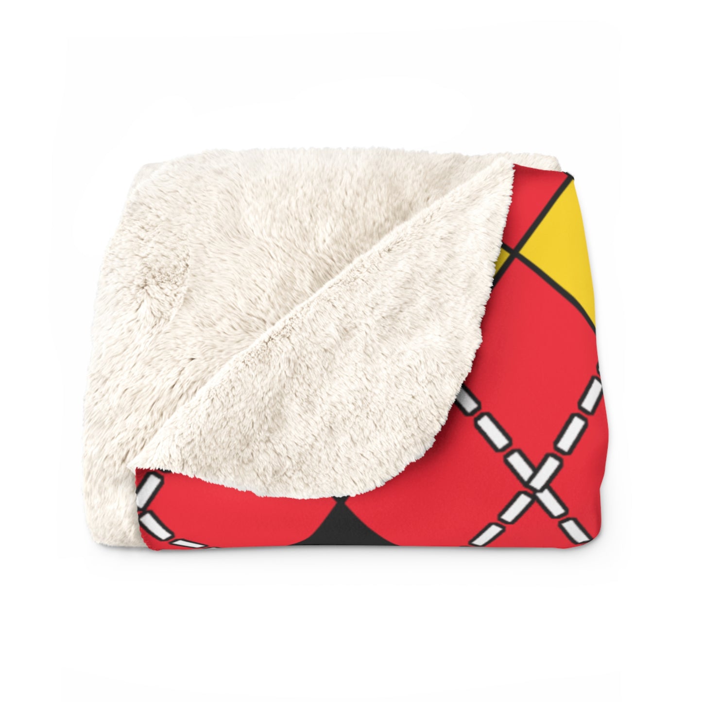 Belgium Retro Argyle Blanket Throw