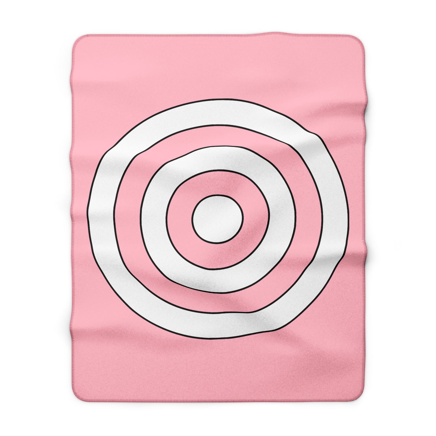 Pink, White Retro Target Blanket Throw