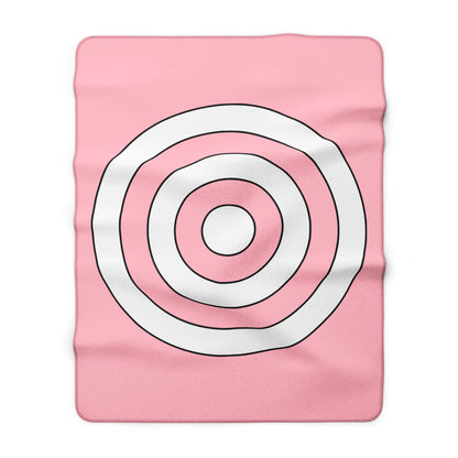 Pink, White Retro Target Blanket Throw