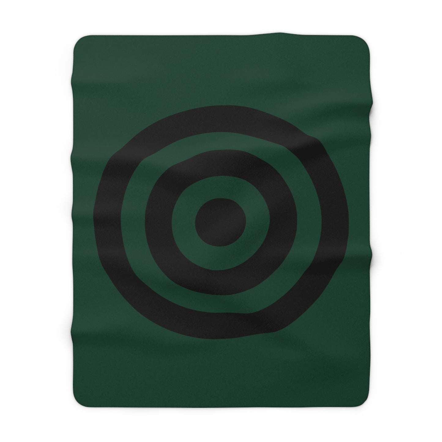 Dark Green, Black Retro Target Blanket Throw