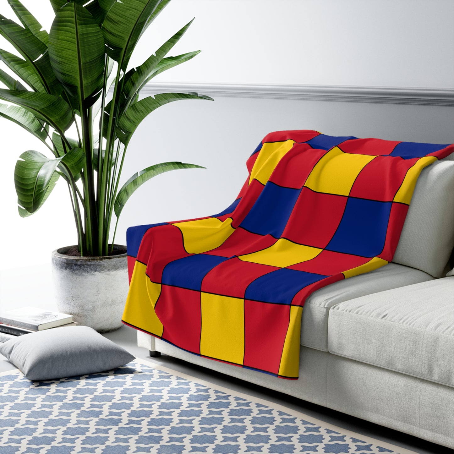 Venezuela Retro Check Blanket Throw