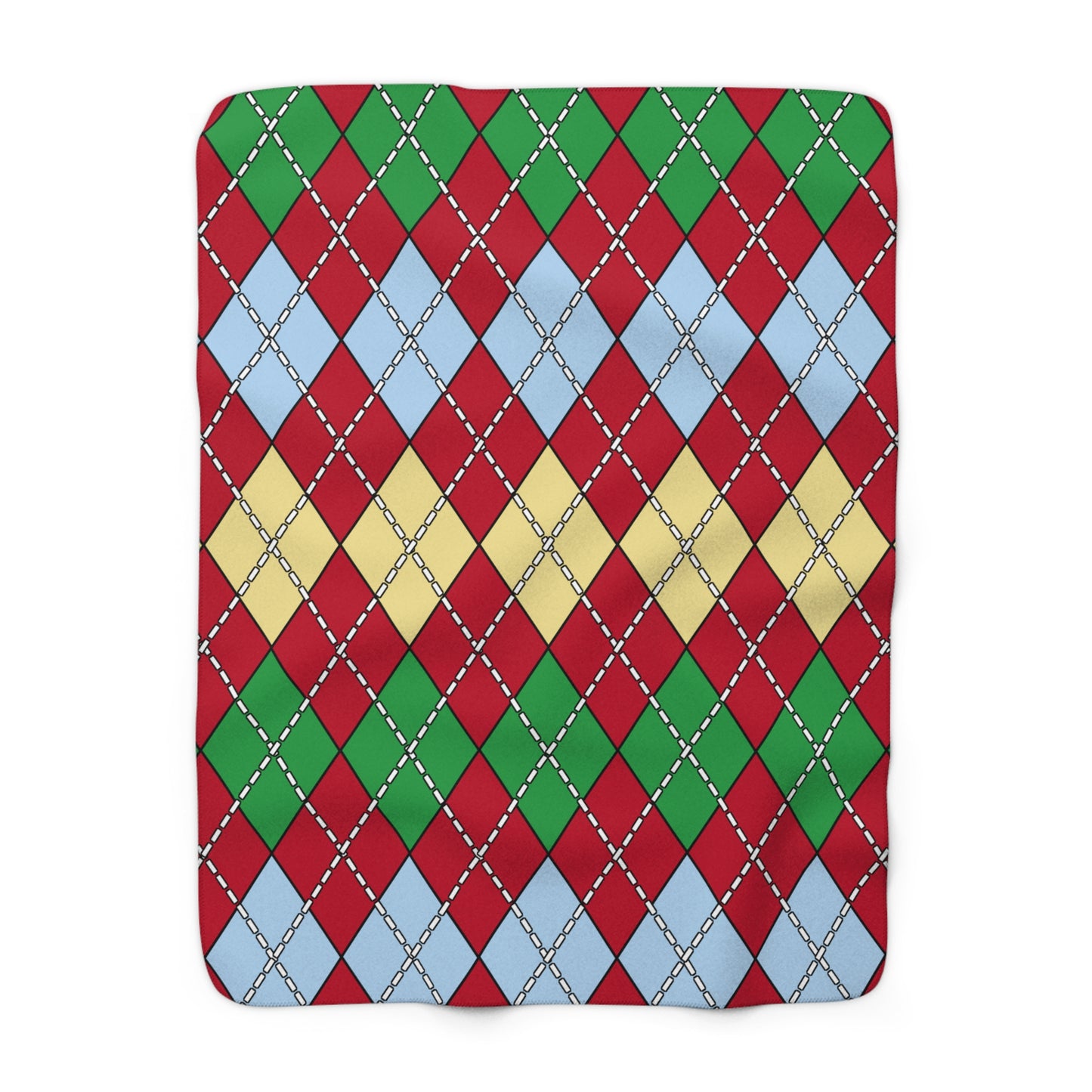 Eritrea Retro Argyle Blanket Throw
