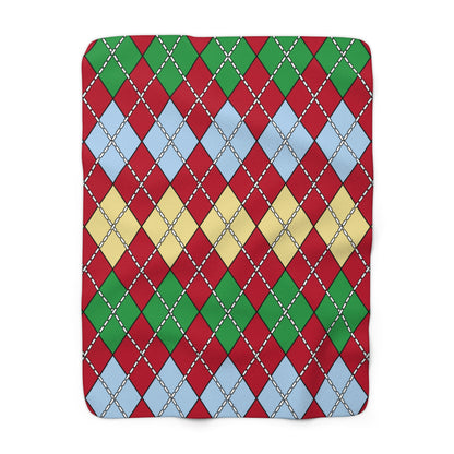 Eritrea Retro Argyle Blanket Throw