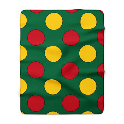 Ghana Retro Polka Dots Blanket Throw