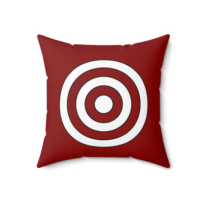 Dark Red, White Retro Target Cushion Pillow