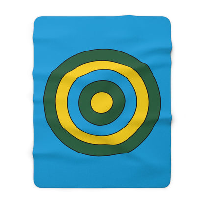 Rwanda Retro Target Blanket Throw