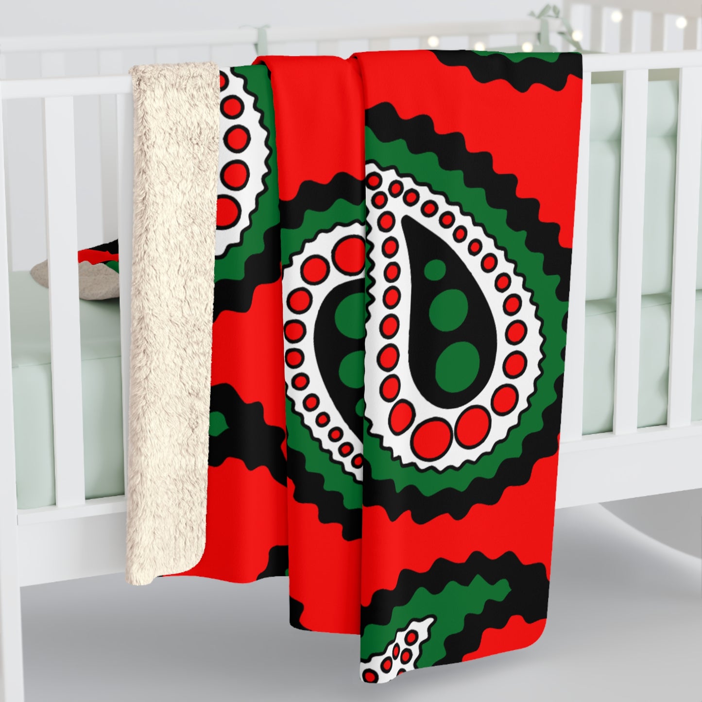 United Arab Emirates Retro Paisley Blanket Throw