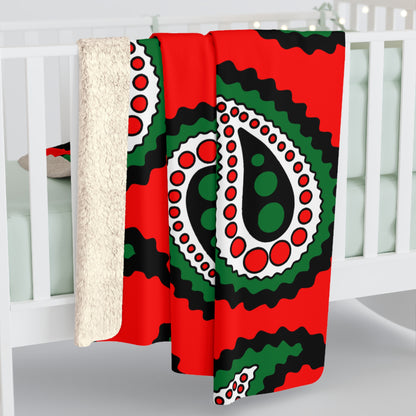 United Arab Emirates Retro Paisley Blanket Throw