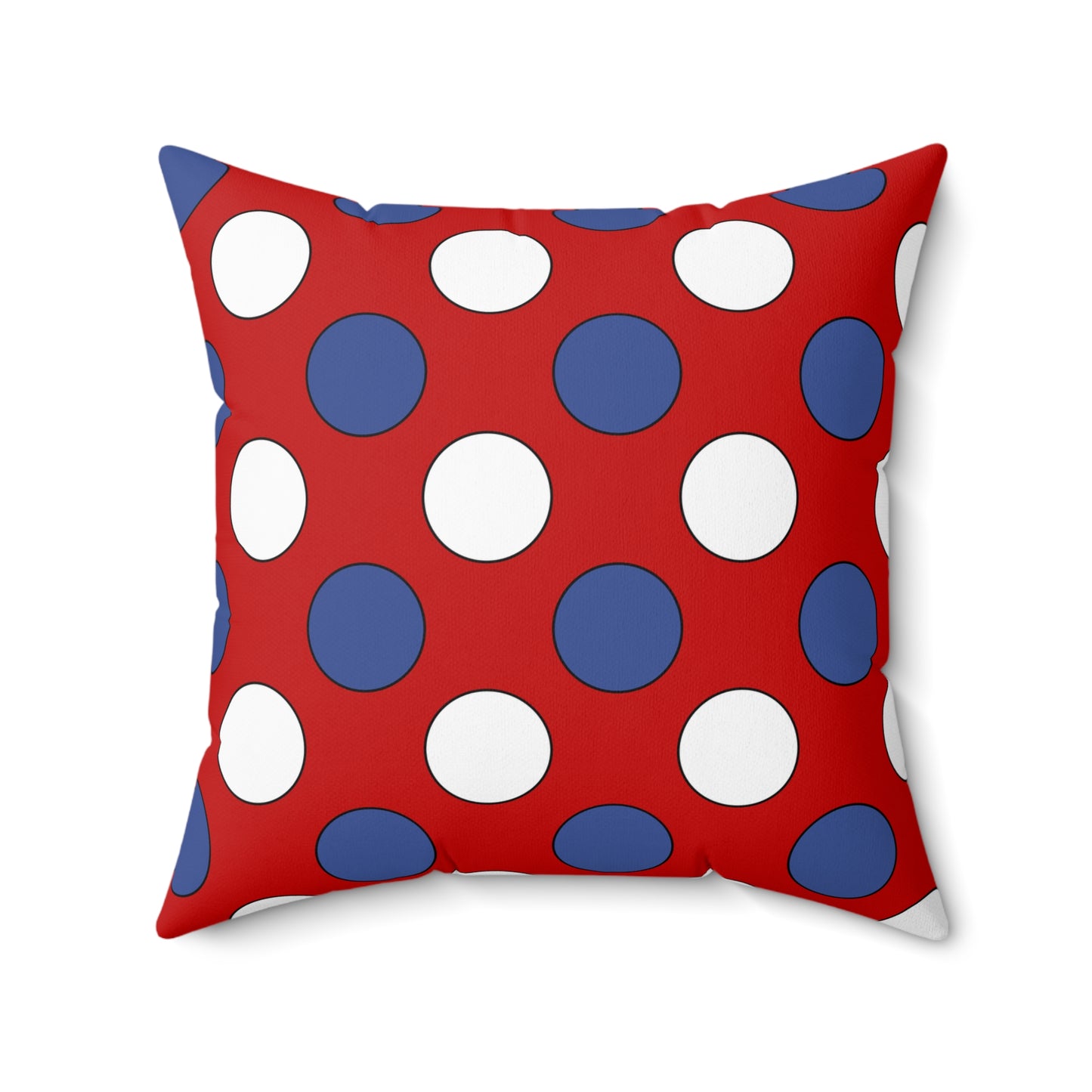 Democratic Peoples Republic Of Korea Retro Polka Dots Cushion Pillow