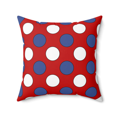 Democratic Peoples Republic Of Korea Retro Polka Dots Cushion Pillow