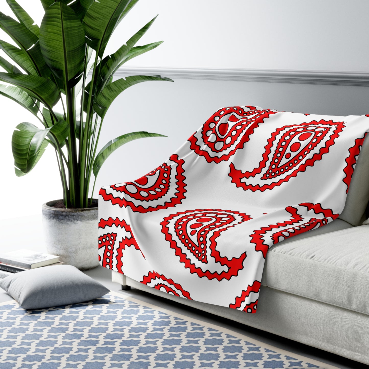 Georgia Retro Paisley Blanket Throw