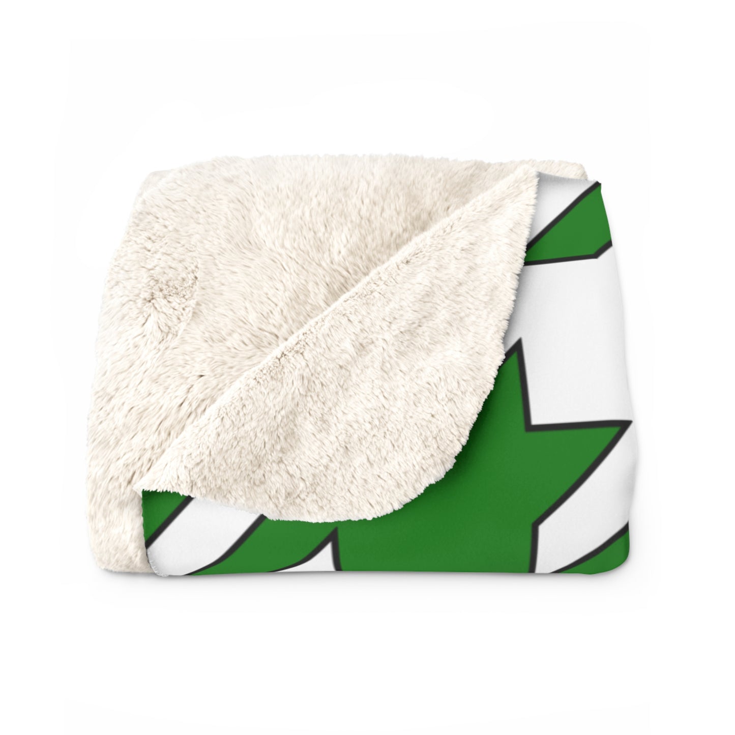 Green, White Retro Houndstooth Blanket Throw