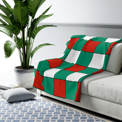Bulgaria Retro Check Blanket Throw