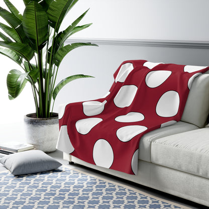 Latvia Retro Polka Dots Blanket Throw