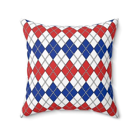 Faroe Islands Retro Argyle Cushion Pillow