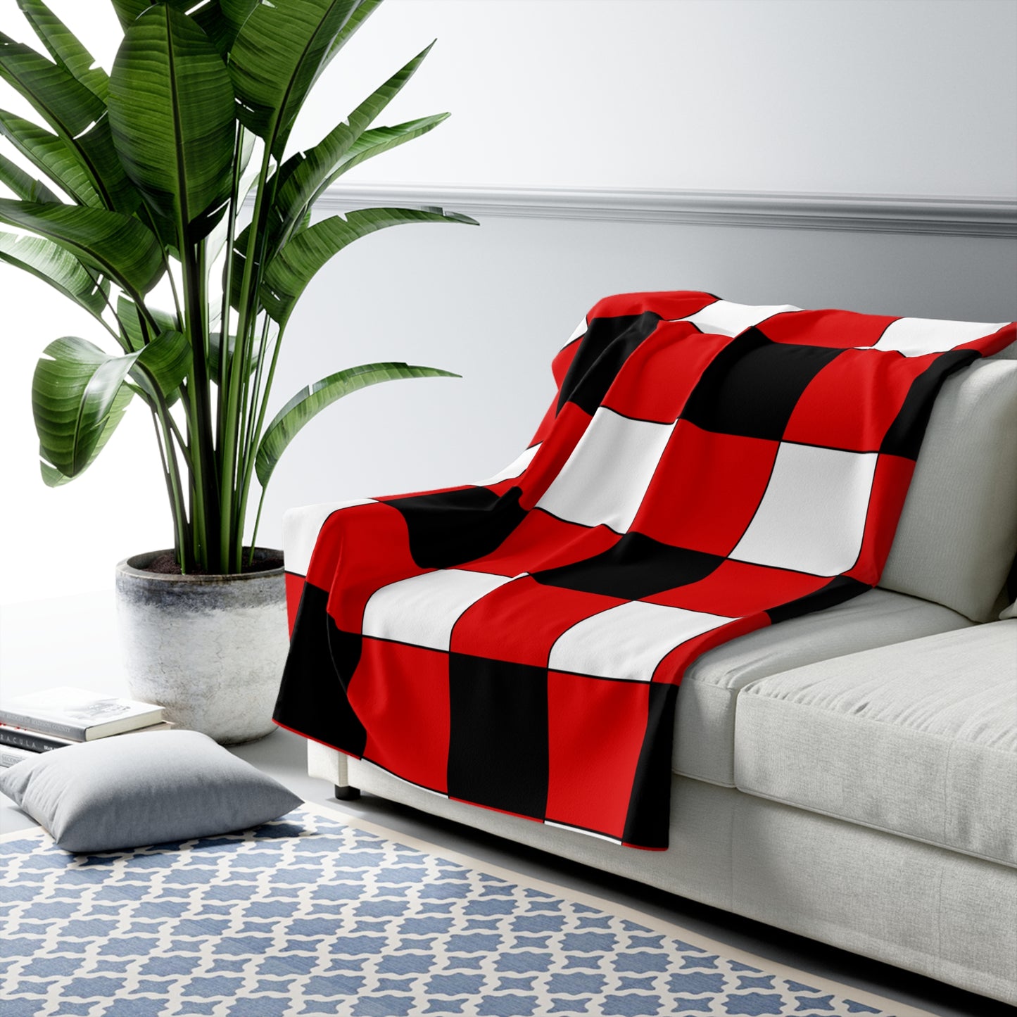 Trinidad And Tobago Retro Check Blanket Throw