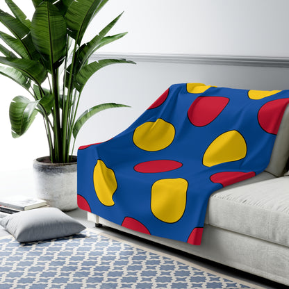Aland Islands Retro Polka Dots Blanket Throw
