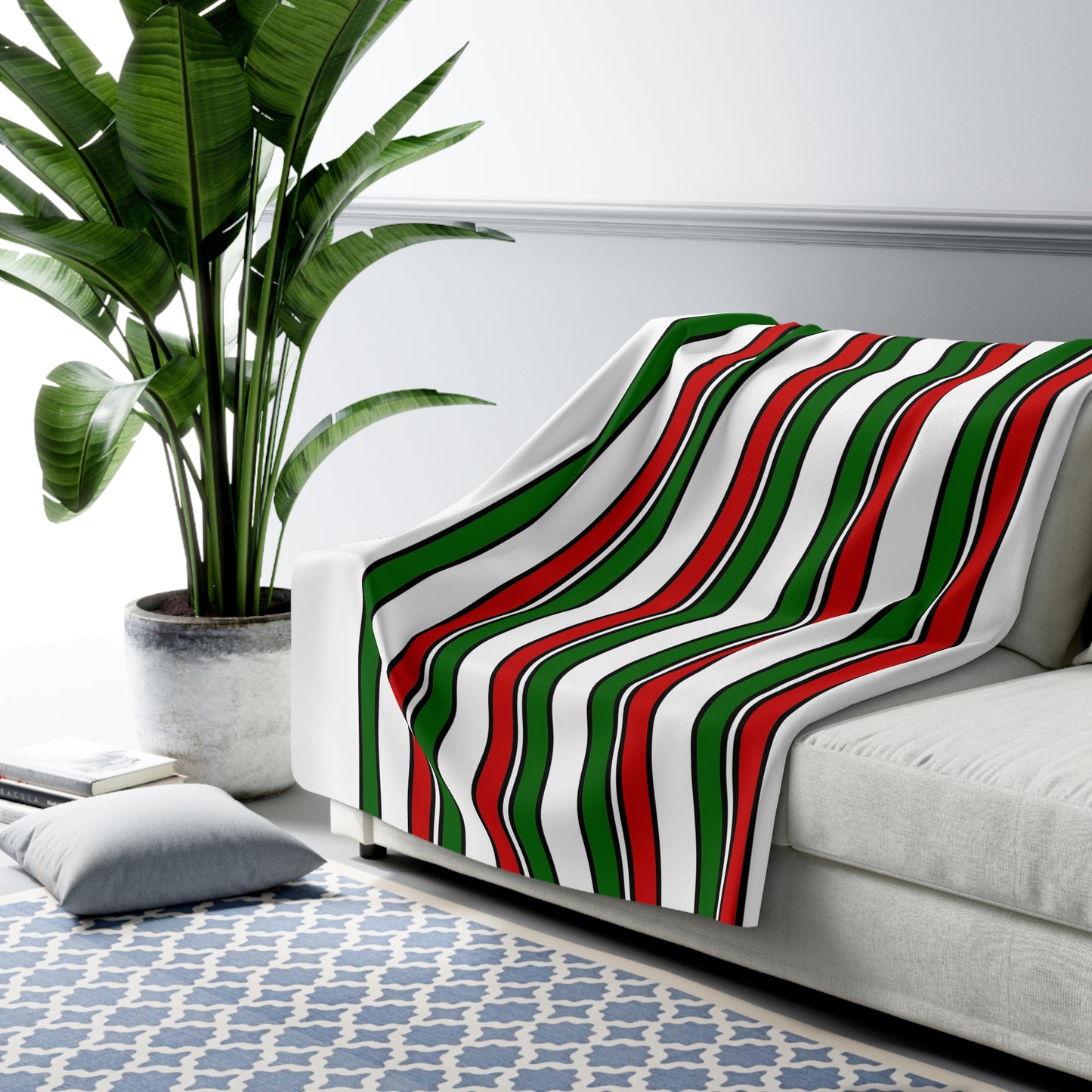Tajikistan Retro Stripes Blanket Throw
