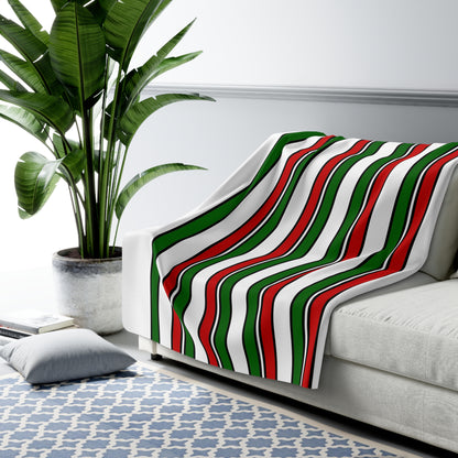Tajikistan Retro Stripes Blanket Throw