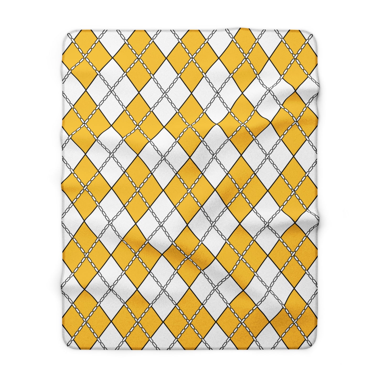 United States Virgin Islands Retro Argyle Blanket Throw