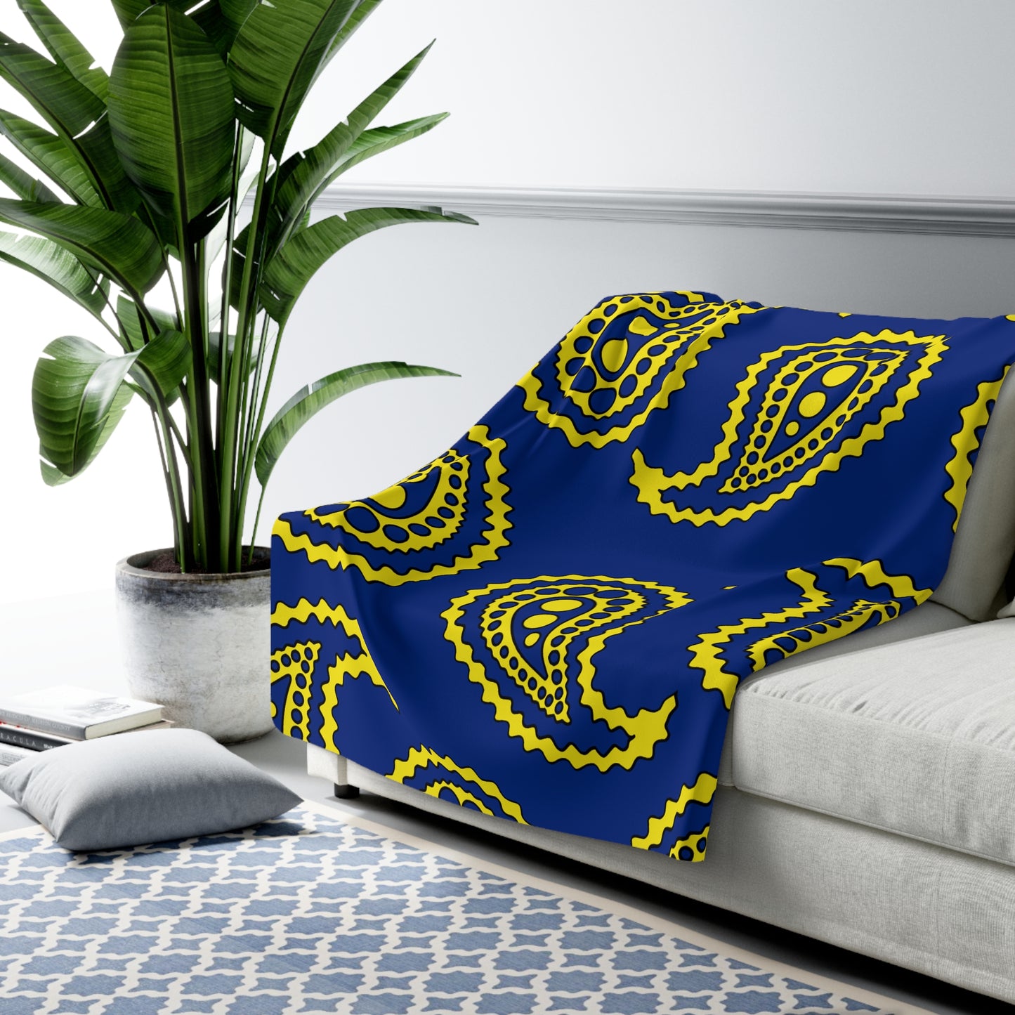 Curacao Retro Paisley Blanket Throw