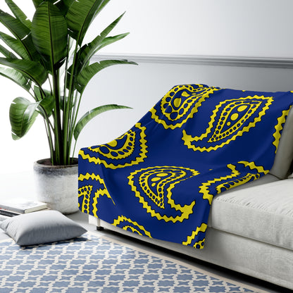 Curacao Retro Paisley Blanket Throw