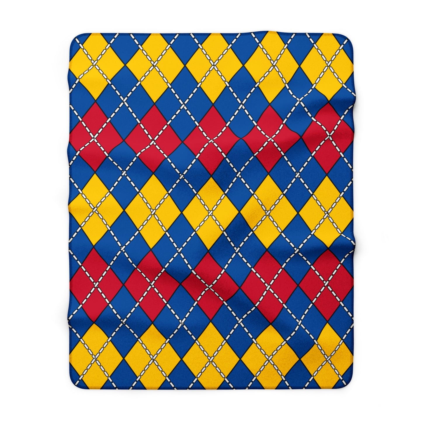 Aland Islands Retro Argyle Blanket Throw