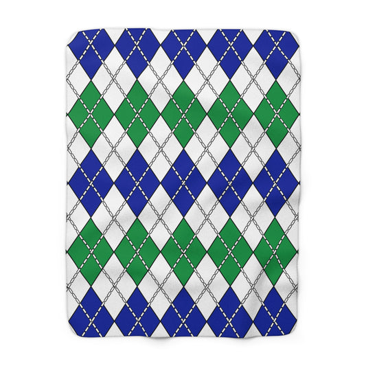 Lesotho Retro Argyle Blanket Throw