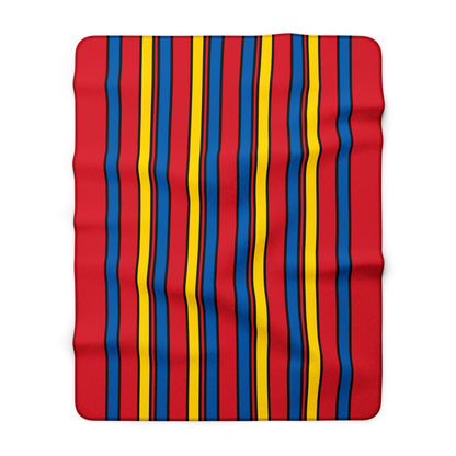 Mongolia Retro Stripes Blanket Throw