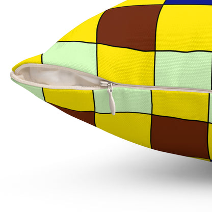 Ecuador Retro Check Cushion Pillow