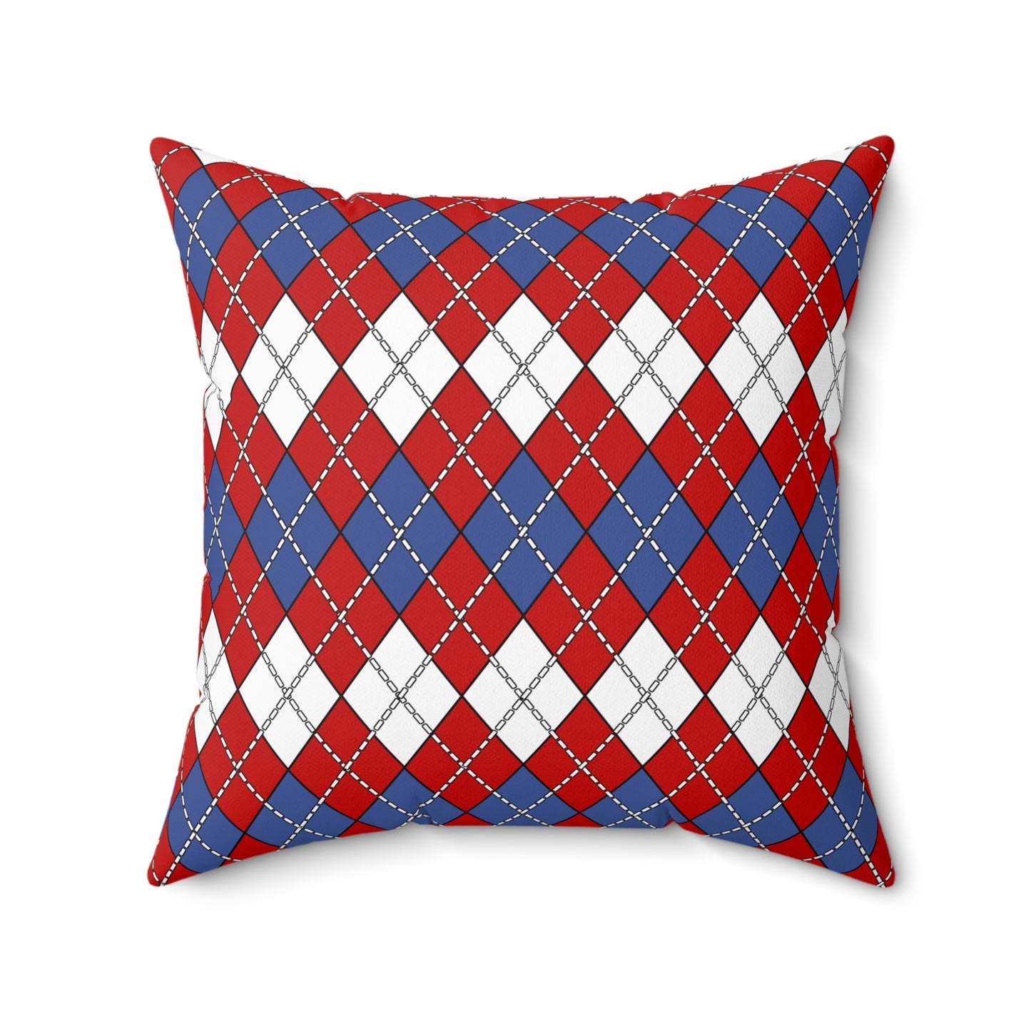 Democratic Peoples Republic Of Korea Retro Argyle Cushion Pillow