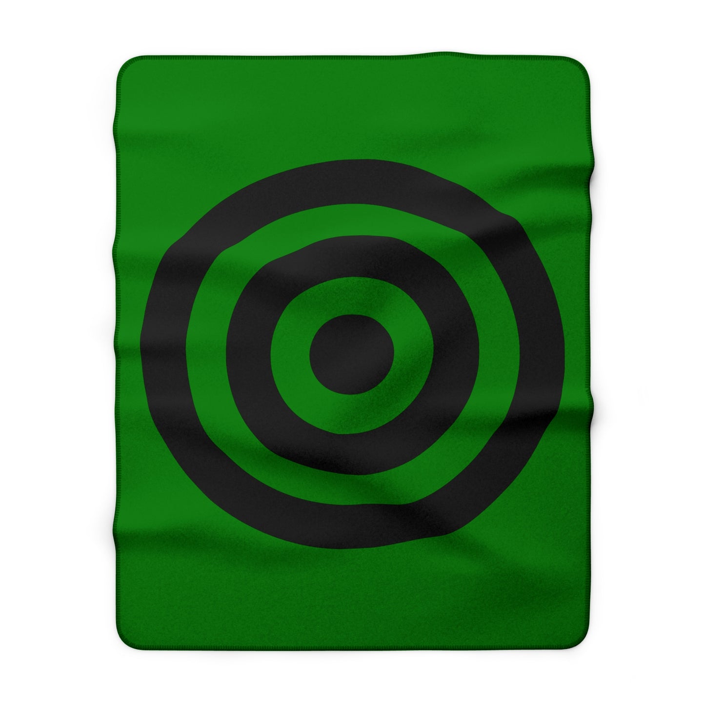 Green, Black Retro Target Blanket Throw