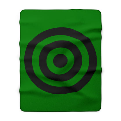 Green, Black Retro Target Blanket Throw