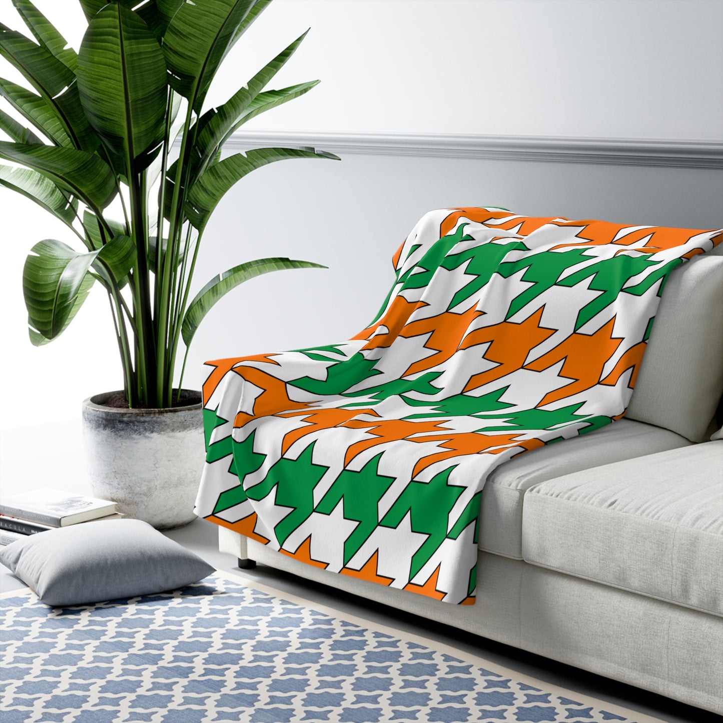 Ireland Retro Houndstooth Blanket Throw