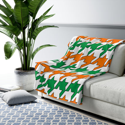 Ireland Retro Houndstooth Blanket Throw