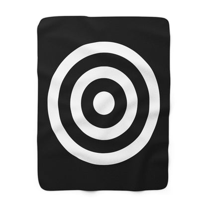 Black, White Retro Target Blanket Throw