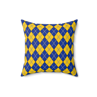 European Union Retro Argyle Cushion Pillow