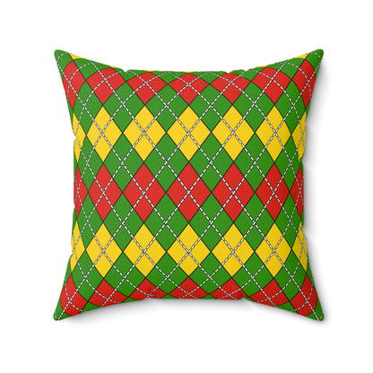 Benin Retro Argyle Cushion Pillow