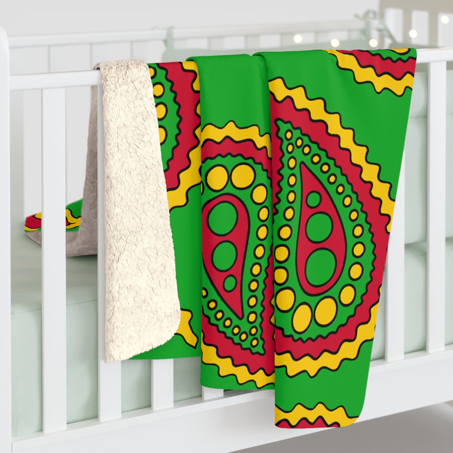 Sao Tome And Principe Retro Paisley Blanket Throw