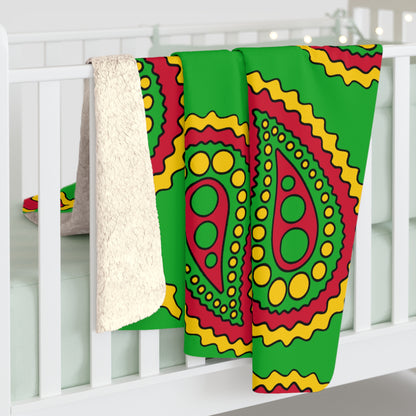 Sao Tome And Principe Retro Paisley Blanket Throw