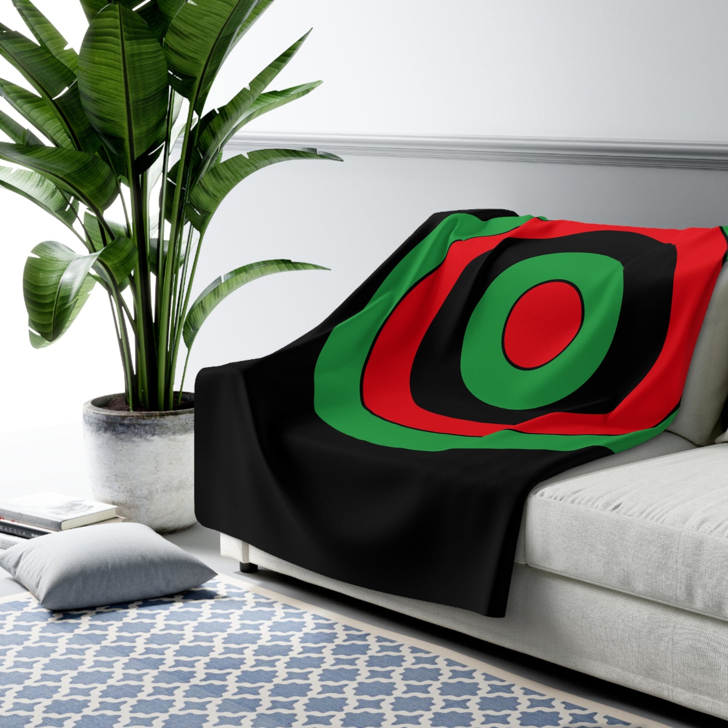 Libya Retro Target Blanket Throw