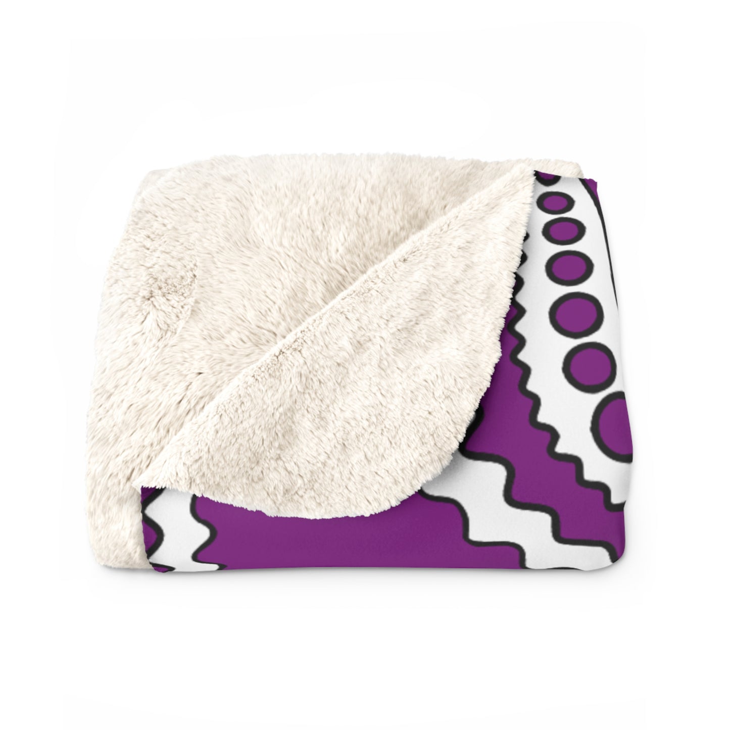 Purple, White Retro Paisley Blanket Throw